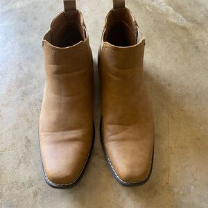 Men's Tan Leather Ankle Boots